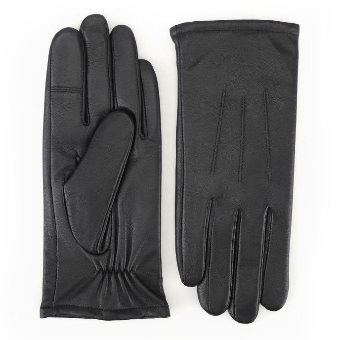 Isotoner® Ladies Three Point Leather Glove With SmarTouch™ Black Extra Image 2